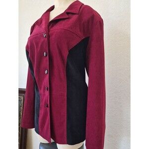 Dressbarn Vintage Colorblock Velvet Shacket Sz 16W